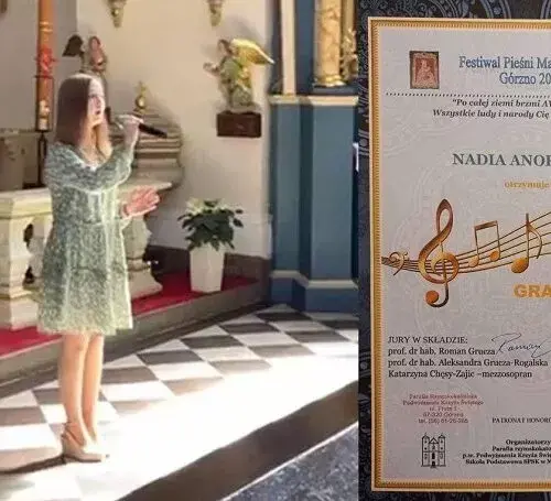 Учениця Чугуївської музичної школи перемогла на фестивалі «Marian Songs» у Польщі