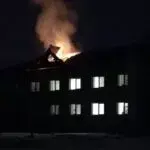 На Чугуївщині через обстріли згоріла лікарня і трансформатор