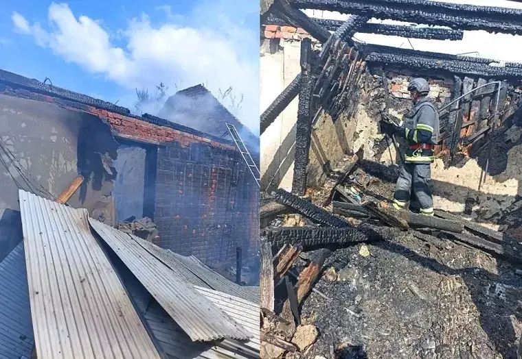 В Волчанске сгорел частный дом: последствия обстрелов