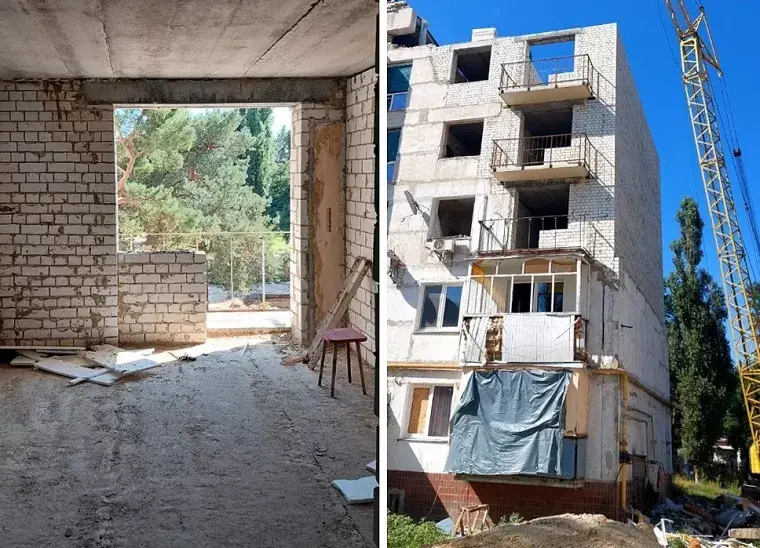 Мінаєва перевірила відновлення ще одного будинку в Чугуєві