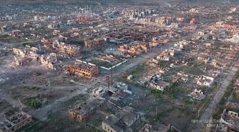 Украинские защитники показали, как выглядит Волчанск с высоты птичьего полета