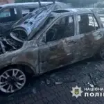 Спалені автівки ЗСУ