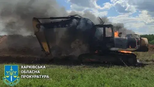Российские войска атаковали Чугуевщину: вспыхнул пожар