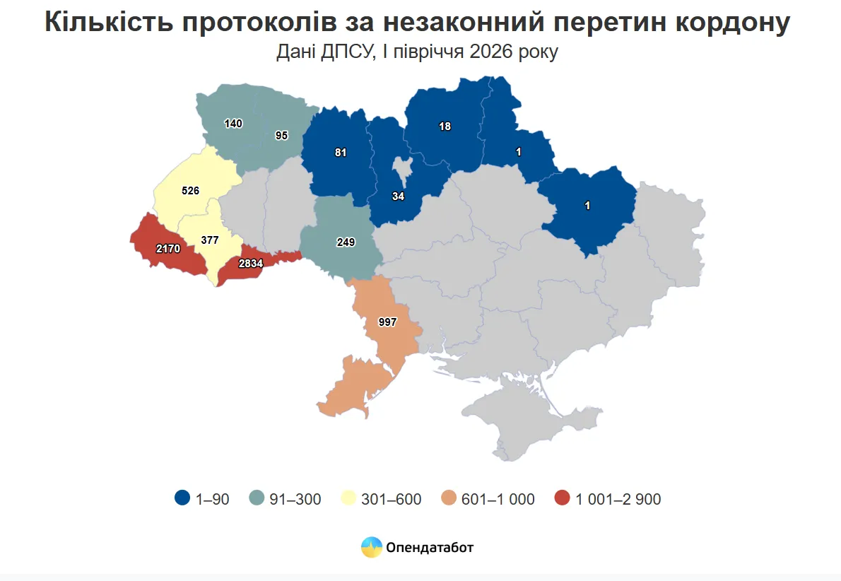На Харківщині затримали порушника, який намагався незаконно перетнути кордон